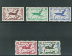Cambodge 1957  Poste Aérienne  Cat Yt 10 à 14 N**MNH - Cambodge