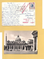 12179 MONTECARLO MONACO 1958 15f Isolato Card Roma Radio Annullo Meccanico Rispedizione - Brieven En Documenten