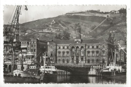 Bilbao Ou Vizcaya (Espagne, Pais Vasco) : Puerto Del Rià Y Ayuntamiento En 1950 PF - Vizcaya (Bilbao)