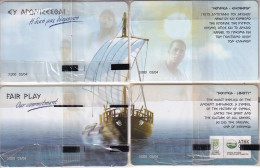 CYPRUS(chip) - Puzzle Of 4 Cards, "Keryneia Liberty" Boat, Tirage 3000, 03/04, Mint - Zypern