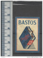 BASTOS CIGARETTES  SIGARETTEN CIGARETTEN TABAC TOBACCO TABAK ( Old Matchbox Label Belgium ) - Boites D'allumettes - Etiquettes