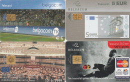 LOTTO 4 SCHEDE TELEFONICHE BELGIO CHIP (CE0247 - Met Chip