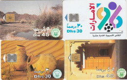 LOTTO 4 SCHEDE TELEFONICHE EMIRATI ARABI CHIP (CE0314 - Ver. Arab. Emirate