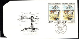 FDC Vojtěch Sedláček - Painter - Horses On Pasture - Horse In Postmark - Grabados