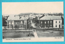 * Chapelle Lez Herlaimont (Hainaut Wallonie) * (Edit Aug Hut) Panorama Pris De L'hotel De Ville, Vue Générale, Animée - Chapelle-lez-Herlaimont