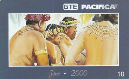 GUAM-SAIPAN - Painting/People Of Guam, June 2000, GTE Pacifica Prepaid Card $10, Sample - Guam