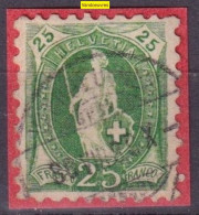 Stehende Helvetia 67B, 25 Rp.grün  VANDOEUVRES       1889 - Oblitérés