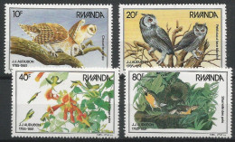 Rwanda COB 1245/48 Série Complète MNH / ** 1985 Oiseaux Audubon Birds - Nuovi