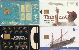 LOT 4 PHONE CARD SPAGNA (PV590 - Otros & Sin Clasificación