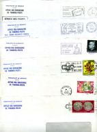 Monaco - 6 Enveloppes Timbres Et Oblitérations Diverses - Storia Postale