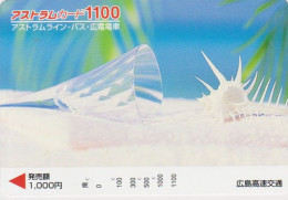 Carte Prépayée JAPON - COQUILLAGE - SHELL Animal JAPAN Prepaid Bus Card - MUSCHEL - CONCHIGLIA - FR 605 - Otros & Sin Clasificación