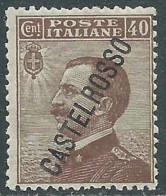 1924 CASTELROSSO EFFIGIE 40 CENT MNH ** - I29-7 - Castelrosso