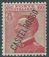 1924 CASTELROSSO EFFIGIE 60 CENT MNH ** - I29-7 - Castelrosso