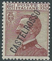 1924 CASTELROSSO EFFIGIE 85 CENT MNH ** - I29-7 - Castelrosso