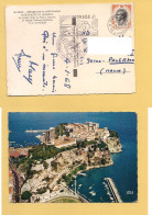 12221 PRINCIPATO DI MONACO 1968 Stamp 25c Isolato Card Casinò ANNULLO - Cartas & Documentos