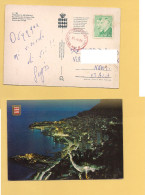 12225 PRINCIPATO DI MONACO 1985 Stamp 1,80 Isolato Card NO ANNULLO - Covers & Documents