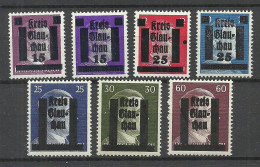 Germany Deutschland Lokalausgabe 1945 GLAUSCHAU = 7 Werte Aus Satz Michel 1 - 18 MNH - Neufs