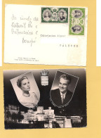12241 PRINCIPATO DI MONACO 1956 Stamps 5+1f Card Reali ANNULLO - Briefe U. Dokumente