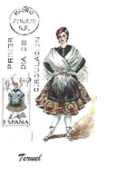 Spain & Maximum Card,  Traje Regional, Teruel, Madrid 1970 (5) - Costumes