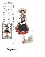 Spain & Maximum Card,  Traje Regional, Segovia, Madrid 1970 (6) - Costumes