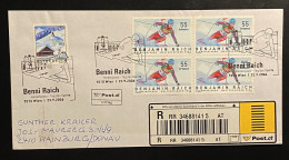 Österreich 2006 Ski Sport Benni Raich Mi. 2616 Viererblock + Mi. 2454 FDC, R-Brief Sonderstempel WIEN - Cartas & Documentos
