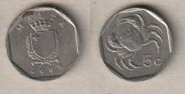 00632) Malta, 5 Cents 1998 - Malte