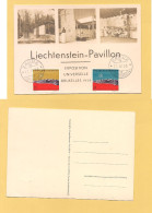 12285 LIECHTENSTEIN 1958 VADUZ EXPO Stamp Cartolina Fotografica - Lettres & Documents