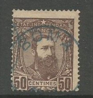 Belgique Congo Belge COB 9a Brun Foncé Oblitéré Used 1887 Léopold II - 1884-1894