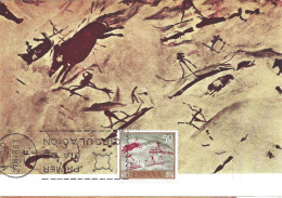 ESPAGNE - CARTE MAXIMUM - Yvert N° 1433 - PEINTURES RUPESTRES - JOURNEE Du TIMBRE 1967 - Maximumkarten