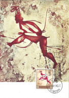 ESPAGNE - CARTE MAXIMUM - Yvert N° 1437 - PEINTURES RUPESTRES - JOURNEE Du TIMBRE 1967 - Cartoline Maximum