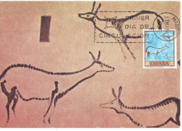 ESPAGNE - CARTE MAXIMUM - Yvert N° 1438 - PEINTURES RUPESTRES - JOURNEE Du TIMBRE 1967 - Cartoline Maximum