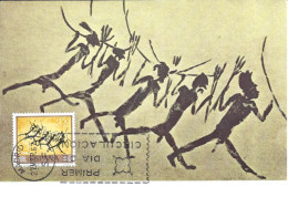 ESPAGNE - CARTE MAXIMUM - Yvert N° 1439 - PEINTURES RUPESTRES - JOURNEE Du TIMBRE 1967 - Cartes Maximum