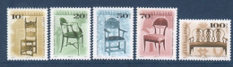 Hongrie, **, Yv 3687 à 3691, Mi 4561I à 4565I, Mobilier, Meuble, Chaise, - Unused Stamps