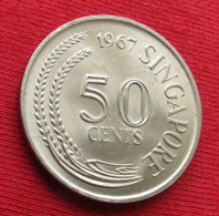 Singapore 50 Cents 1967 KM# 5 Lt 400 *VT Singapura Singapur Singapour - Singapour