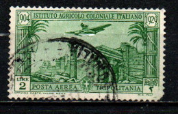 ITALIA - TRIPOLITANIA - 1930 - ISTITUTO AGRICOLO COLONIALE ITALIANO - FRANCOBOLLO CON DIFETTO - VEDI 2^ SCANSIONE- USATO - Tripolitaine