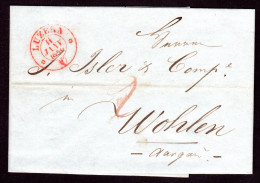 SCHWEIZ, Vorphilatelie 11/JANV/1850, LUZERN - ...-1845 Precursores