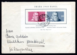 SCHWEIZ, WIII 1948 Block IMABA Auf Brief - Brieven En Documenten