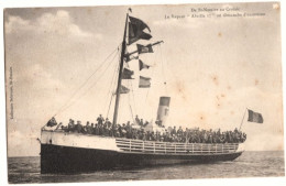 De ST NAZAIRE Au CROISIC - Le Vapeur "Abeille' Un Dimanche D'excursion, Très Animé NON CIRCULEE - Autres & Non Classés