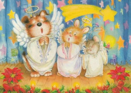 Dog - Bunny - Mouse Angels In Christmas Choir - Lisi Martin - Pictura Graphica AB - Anniversaire