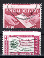 USA, 1954/1960 Sondermarken Stark Verzähnt, Gestempelt - Variedades, Errores & Curiosidades