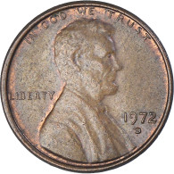 Monnaie, États-Unis, Lincoln Cent, Cent, 1972, U.S. Mint, Denver, TTB, Laiton - 1959-…: Lincoln, Memorial Reverse