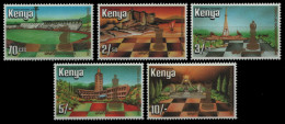 Kenia 1984 - Mi-Nr. 313-317 ** - MNH - Schach / Chess - Kenia (1963-...)