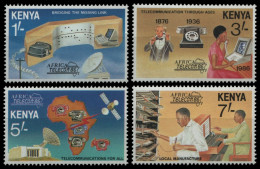 Kenia 1986 - Mi-Nr. 370-373 ** - MNH - Telekommunikation - Kenia (1963-...)