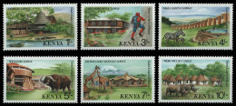 Kenia 1988 - Mi-Nr. 431-436 ** - MNH - Game Lodges - Kenia (1963-...)