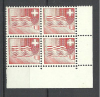 SCHWEIZ Switzerland 1964 Essay Druckprobe Muster As 4-block MNH - Abarten