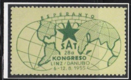 Esperanto Label Linz 1955. - Erinnophilie