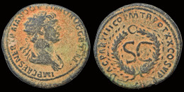 Trajan AE As  S C In Wreath-Rare! - Die Antoninische Dynastie (96 / 192)