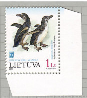 Lithuania 2000, Bird, Birds, Penguin, 1v, MNH** (Split From Set Of 2v) - Pingueinos