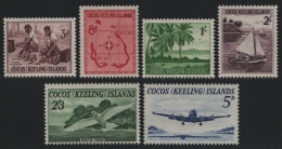 Kokos-Inseln 1963 - Mi-Nr. 1-6 ** - MNH - Freimarken / Definitives (III) - Isole Cocos (Keeling)