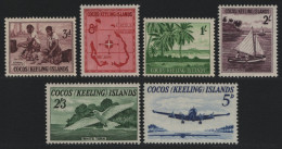 Kokos-Inseln 1963 - Mi-Nr. 1-6 ** - MNH - Freimarken / Definitives (IV) - Kokosinseln (Keeling Islands)